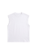 Vest / White / Oversized / 100% Cotton / 260GSM