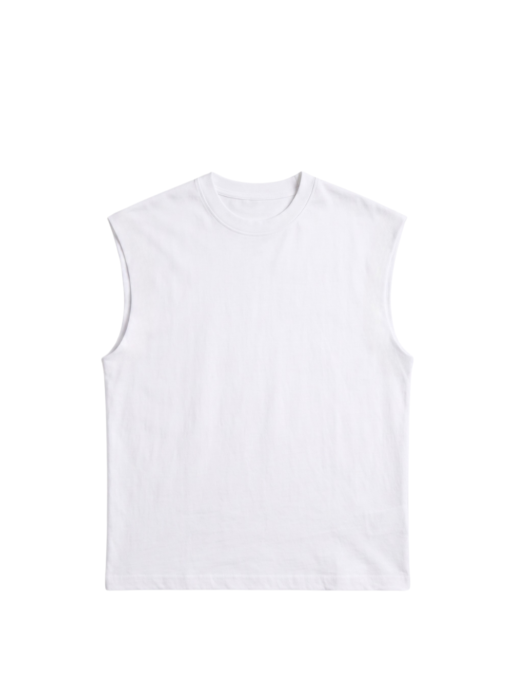 Vest / White / Oversized / 100% Cotton / 260GSM