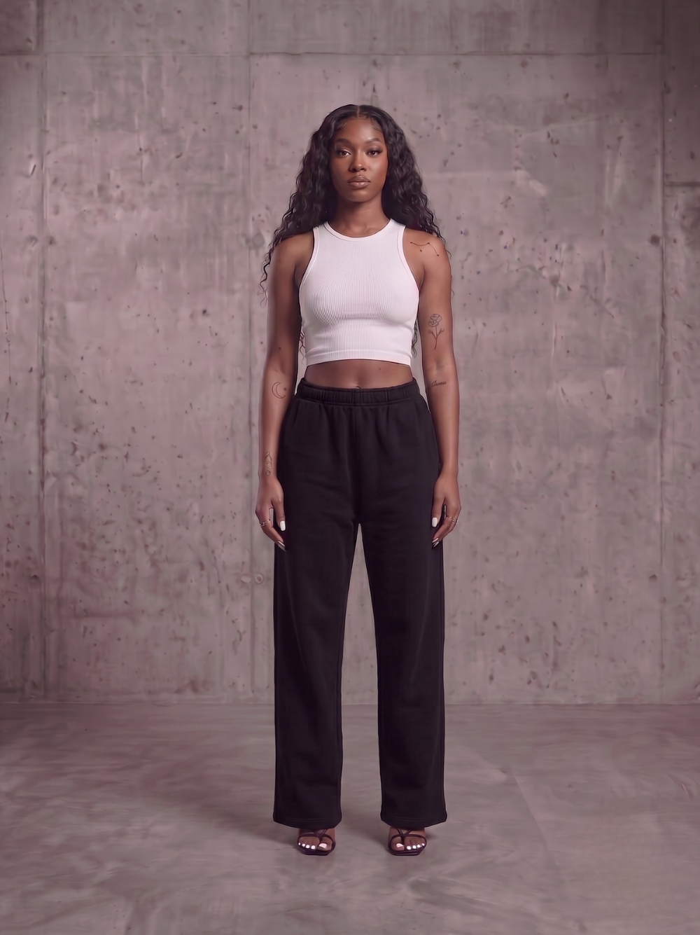 Sweatpant / Black / Oversized / 100% cotton